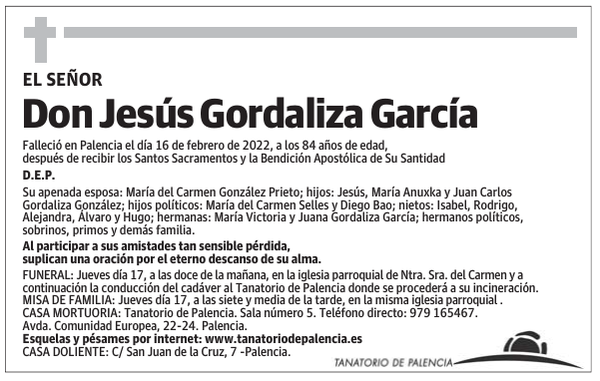 Don Jesús Gordaliza García