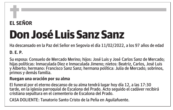 Don José Luis Sanz Sanz