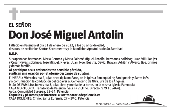 Don José Miguel Antolín