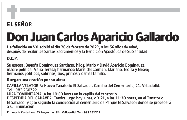 Don Juan Carlos Aparicio Gallardo
