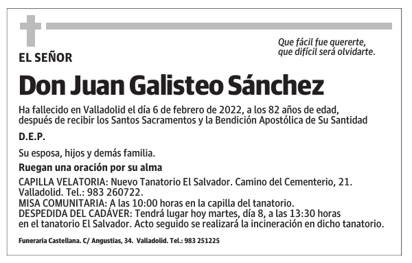 Don Juan Galisteo Sánchez