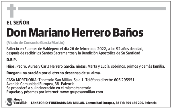 Don Mariano Herrero Baños