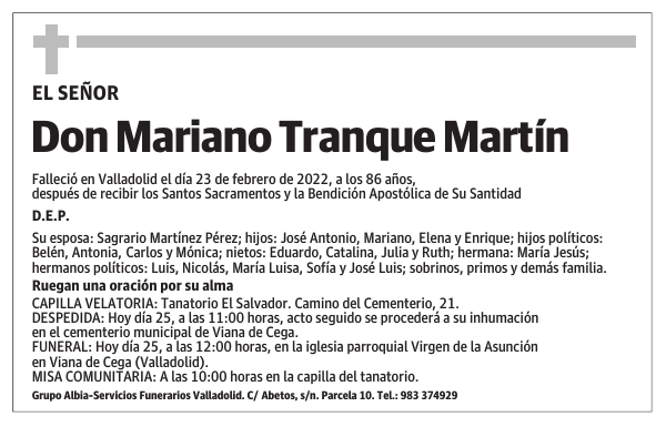 Don Mariano Tranque Martín