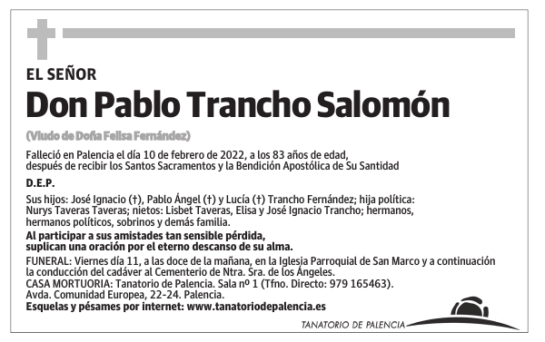 Don Pablo Trancho Salomón