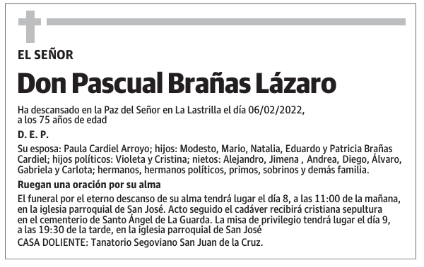 Don Pascual Brañas Lázaro
