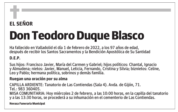 Don Teodoro Duque Blasco