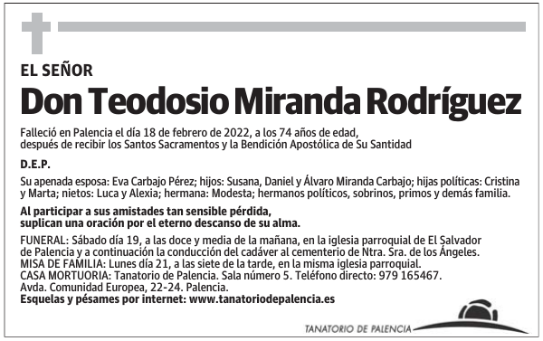 Don Teodosio Miranda Rodríguez