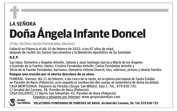 Doña Ángela Infante Doncel