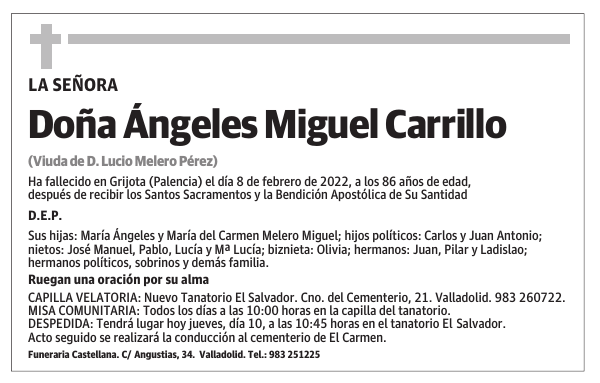 Doña Ángeles Miguel Carrillo