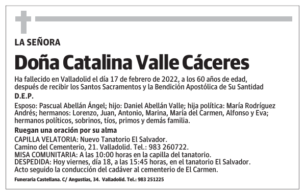 Doña Catalina Valle Cáceres