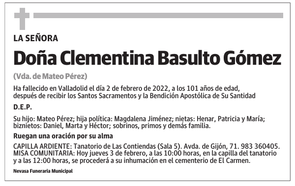 Doña Clementina Basulto Gómez