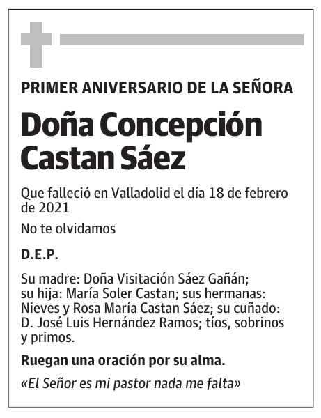Doña Concepción Castan Sáez