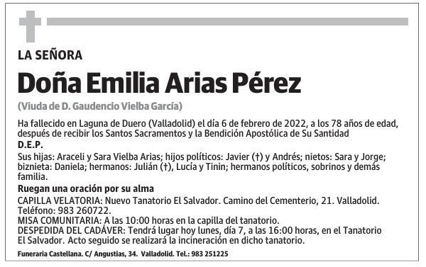 Doña Emilia Arias Pérez