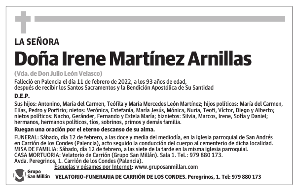 Doña Irene Martínez Arnillas