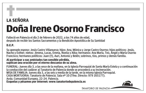 Doña Irene Osorno Francisco