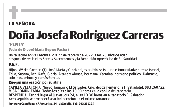 Doña Josefa Rodríguez Carreras