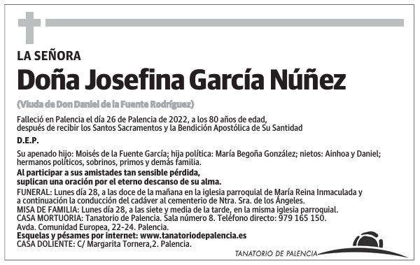 Doña Josefina García Núñez
