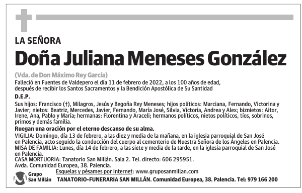 Doña Juliana Meneses González