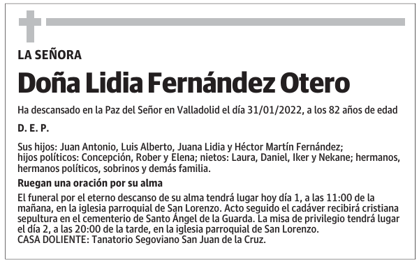 Doña Lidia Fernández Otero