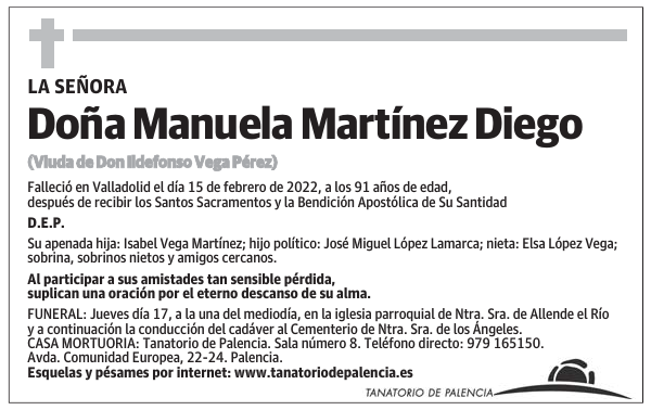 Doña Manuela Martínez Diego