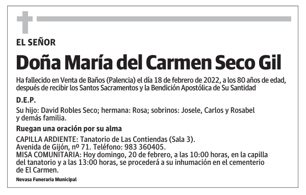 Doña María del Carmen Seco Gil
