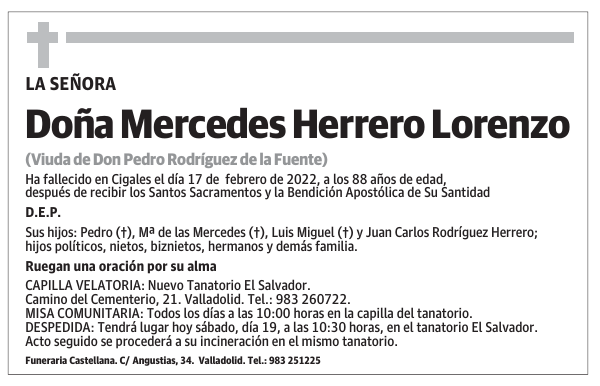 Doña Mercedes Herrero Lorenzo