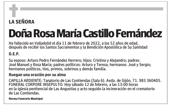 Doña Rosa María Castillo Fernández