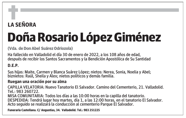 Doña Rosario López Giménez