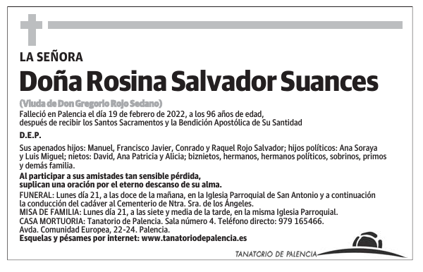 Doña Rosina Salvador Suances
