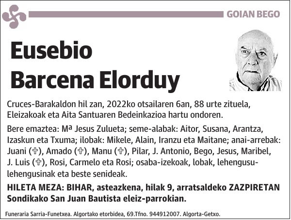 Eusebio Barcena Elorduy