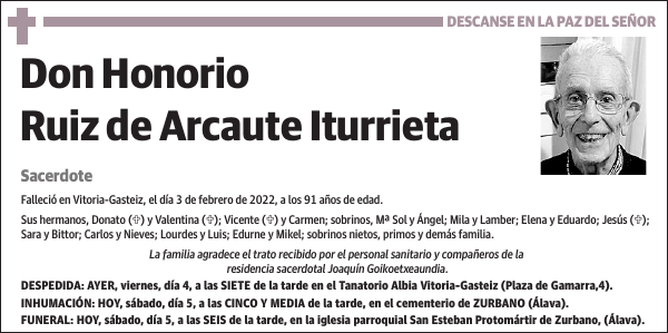 Honorio Ruiz de Arcaute Iturrieta