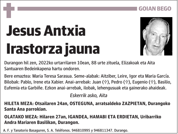 Jesus Antxia Irastorza