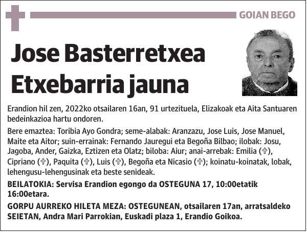 Jose Basterretxea Etxebarria