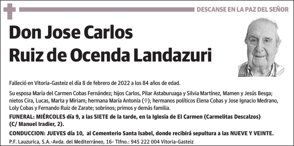 Jose Carlos Ruiz de Ocenda Landazuri