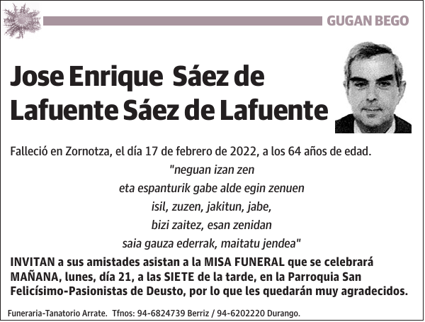 Jose Enrique Sáez de Lafuente Sáez de Lafuente