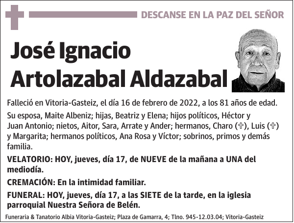 José Ignacio Artolazabal Aldazabal