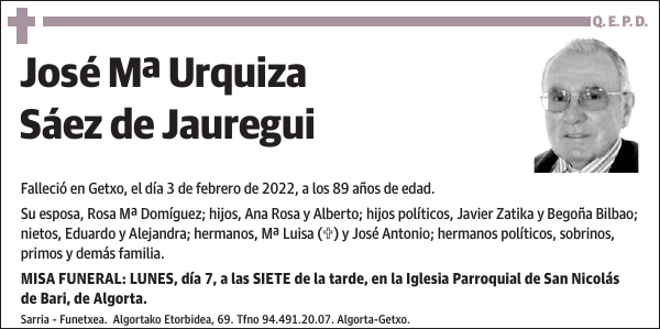 José Mª Urquiza Sáez de Jauregui