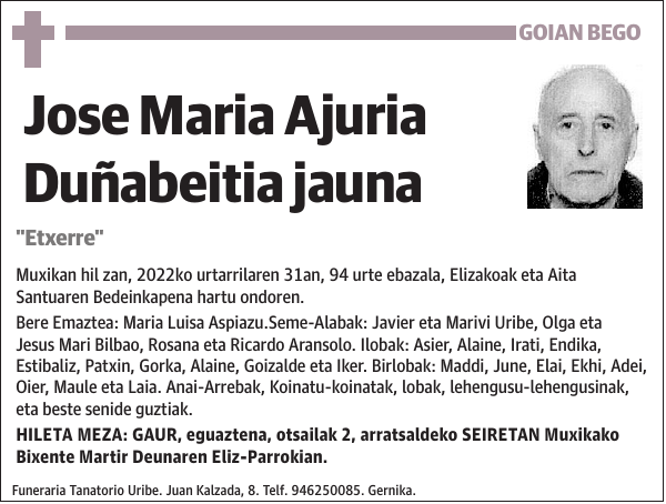 Jose Maria Ajuria Duñabeitia