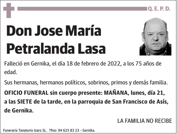 Jose María Petralanda Lasa