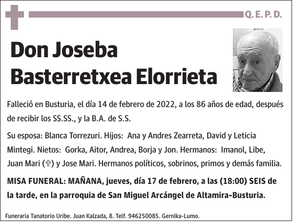 Joseba Basterretxea Elorrieta