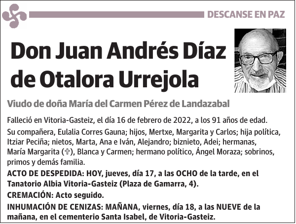 Juan Andrés Díaz de Otalora Urrejola