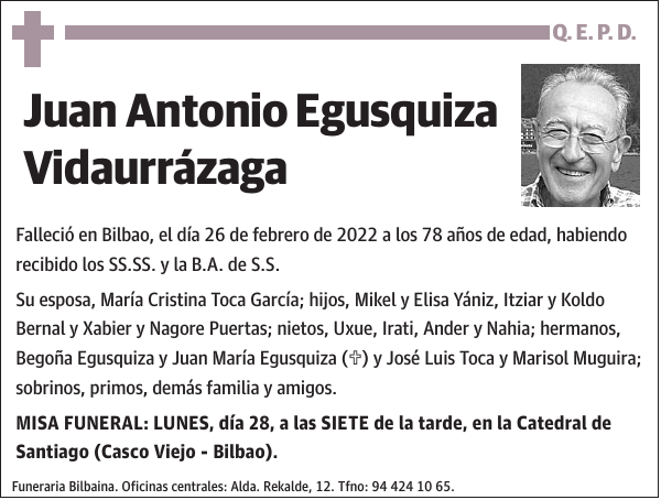Juan Antonio Egusquiza Vidaurrázaga