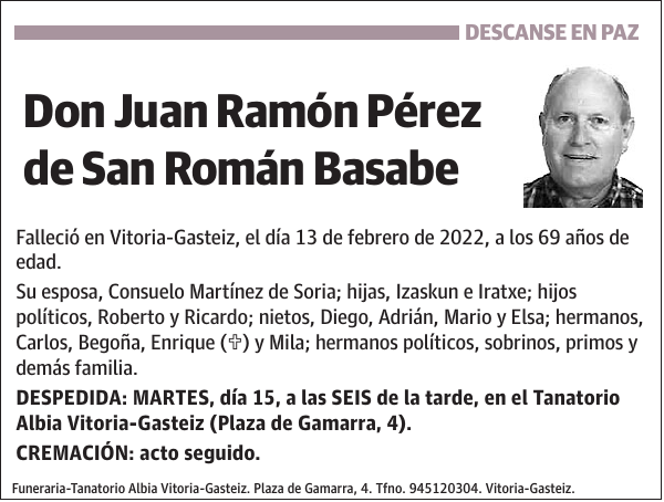 Juan Ramón Pérez de San Román Basabe