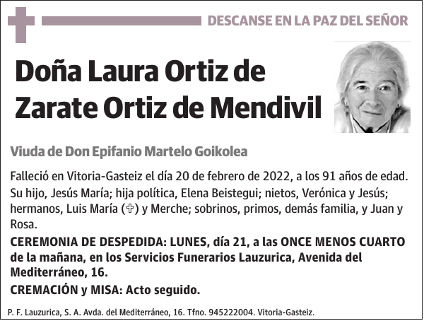 Laura Ortiz de Zarate Ortiz de Mendivil