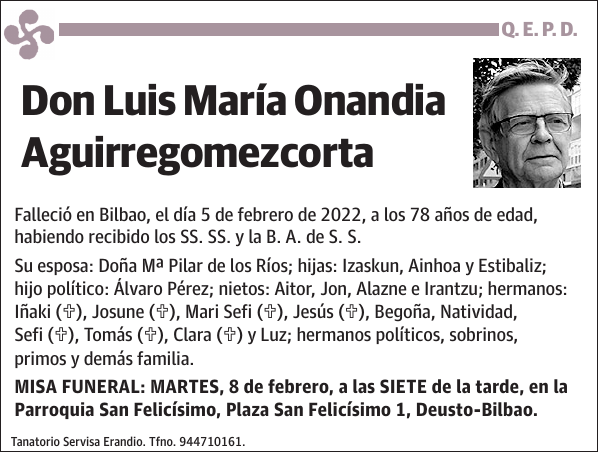 Luis María Onandia Aguirregomezcorta