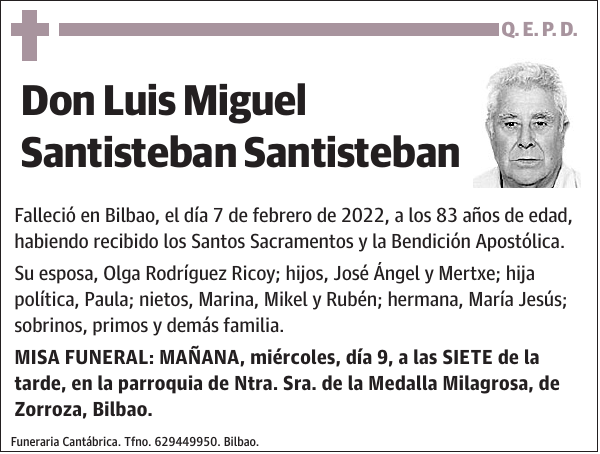Luis Miguel Santisteban Santisteban