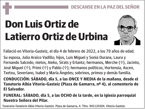 Luis Ortiz de Latierro Ortiz de Urbina