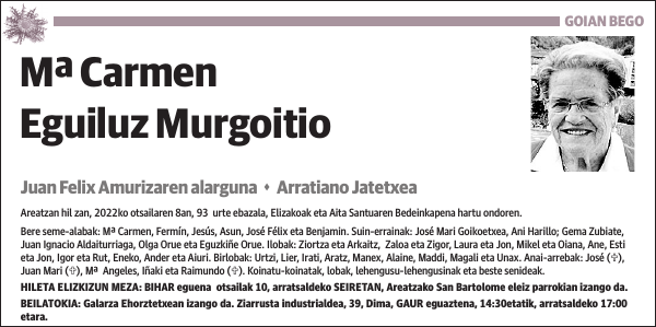 Mª Carmen Eguiluz Murgoitio