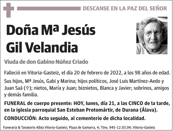 Mª Jesús Gil Velandia