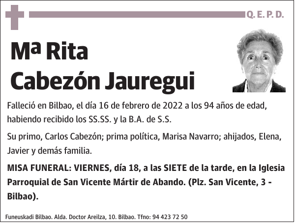 Mª Rita Cabezón Jauregui